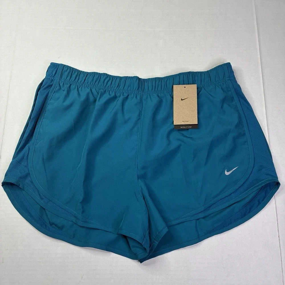 Nike Dri-FIT Running Shorts Women's XL Green Abyss 3 Inseam Lightweight HM6096